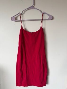 Ambiance Red Spaghetti-Strap Slip Dress